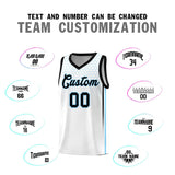 Custom White Personalized Honeycomb Pattern Sports Uniform Basketball Jersey