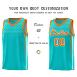 Custom Sky Blue Personalized Honeycomb Pattern Sports Uniform Basketball Jersey