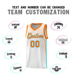 Custom White Personalized Honeycomb Pattern Sports Uniform Basketball Jersey