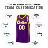 Custom Purple Personalized Honeycomb Pattern Sports Uniform Basketball Jersey