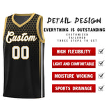 Custom Black Personalized Honeycomb Pattern Sports Uniform Basketball Jersey