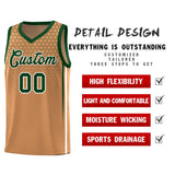 Custom Light Brown Personalized Honeycomb Pattern Sports Uniform Basketball Jersey