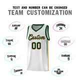 Custom White Personalized Honeycomb Pattern Sports Uniform Basketball Jersey