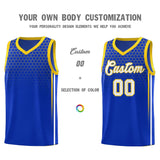 Custom Royal Personalized Honeycomb Pattern Sports Uniform Basketball Jersey