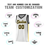 Custom White Personalized Honeycomb Pattern Sports Uniform Basketball Jersey