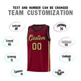 Custom Crimson Personalized Honeycomb Pattern Sports Uniform Basketball Jersey