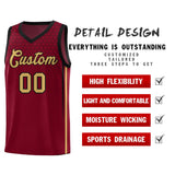 Custom Crimson Personalized Honeycomb Pattern Sports Uniform Basketball Jersey