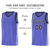 Custom Purple Personalized Honeycomb Pattern Sports Uniform Basketball Jersey