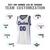 Custom White Personalized Honeycomb Pattern Sports Uniform Basketball Jersey