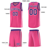 Custom Pink Personalized Honeycomb Pattern Sports Uniform Basketball Jersey
