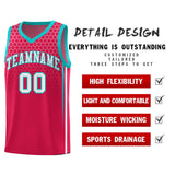 Custom Red Personalized Honeycomb Pattern Sports Uniform Basketball Jersey