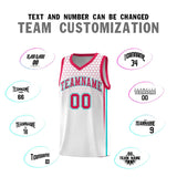 Custom White Personalized Honeycomb Pattern Sports Uniform Basketball Jersey