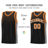 Custom Black Personalized Honeycomb Pattern Sports Uniform Basketball Jersey