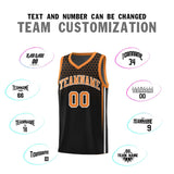 Custom Black Personalized Honeycomb Pattern Sports Uniform Basketball Jersey