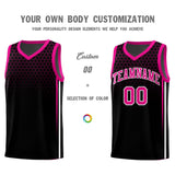 Custom Black Personalized Honeycomb Pattern Sports Uniform Basketball Jersey