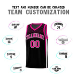 Custom Black Personalized Honeycomb Pattern Sports Uniform Basketball Jersey