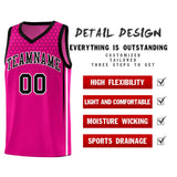 Custom Pink Personalized Honeycomb Pattern Sports Uniform Basketball Jersey