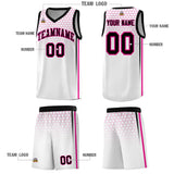 Custom White Personalized Honeycomb Pattern Sports Uniform Basketball Jersey