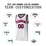 Custom White Personalized Honeycomb Pattern Sports Uniform Basketball Jersey