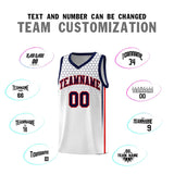 Custom White Personalized Honeycomb Pattern Sports Uniform Basketball Jersey