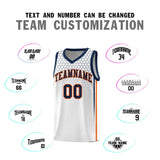 Custom White Personalized Honeycomb Pattern Sports Uniform Basketball Jersey