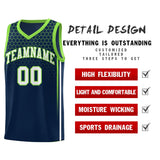 Custom Navy Personalized Honeycomb Pattern Sports Uniform Basketball Jersey