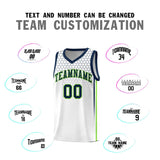 Custom White Personalized Honeycomb Pattern Sports Uniform Basketball Jersey