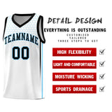Custom White Personalized Honeycomb Pattern Sports Uniform Basketball Jersey