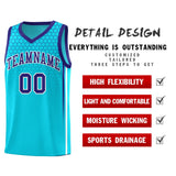 Custom Powder Blue Personalized Honeycomb Pattern Sports Uniform Basketball Jersey