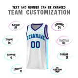 Custom White Personalized Honeycomb Pattern Sports Uniform Basketball Jersey