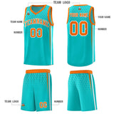 Custom Sky Blue Personalized Honeycomb Pattern Sports Uniform Basketball Jersey