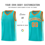 Custom Sky Blue Personalized Honeycomb Pattern Sports Uniform Basketball Jersey