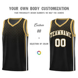 Custom Black Personalized Honeycomb Pattern Sports Uniform Basketball Jersey