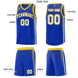 Custom Royal Personalized Honeycomb Pattern Sports Uniform Basketball Jersey