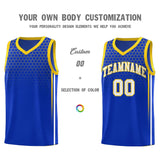 Custom Royal Personalized Honeycomb Pattern Sports Uniform Basketball Jersey
