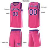 Custom Pink Personalized Honeycomb Pattern Sports Uniform Basketball Jersey