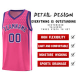 Custom Pink Personalized Honeycomb Pattern Sports Uniform Basketball Jersey