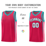 Custom Red Personalized Honeycomb Pattern Sports Uniform Basketball Jersey