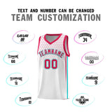 Custom White Personalized Honeycomb Pattern Sports Uniform Basketball Jersey