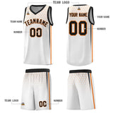 Custom White Personalized Honeycomb Pattern Sports Uniform Basketball Jersey