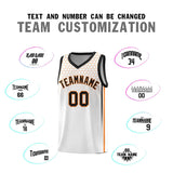 Custom White Personalized Honeycomb Pattern Sports Uniform Basketball Jersey