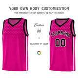 Custom Pink Personalized Honeycomb Pattern Sports Uniform Basketball Jersey