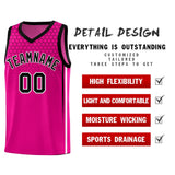 Custom Pink Personalized Honeycomb Pattern Sports Uniform Basketball Jersey