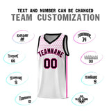 Custom White Personalized Honeycomb Pattern Sports Uniform Basketball Jersey