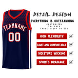 Custom Navy Personalized Honeycomb Pattern Sports Uniform Basketball Jersey