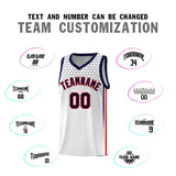 Custom White Personalized Honeycomb Pattern Sports Uniform Basketball Jersey