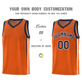 Custom Texas Orange Personalized Honeycomb Pattern Sports Uniform Basketball Jersey