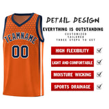 Custom Texas Orange Personalized Honeycomb Pattern Sports Uniform Basketball Jersey