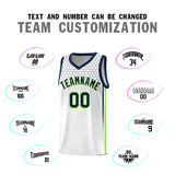 Custom White Personalized Honeycomb Pattern Sports Uniform Basketball Jersey