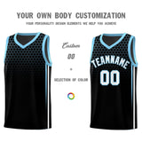 Custom Black Personalized Honeycomb Pattern Sports Uniform Basketball Jersey